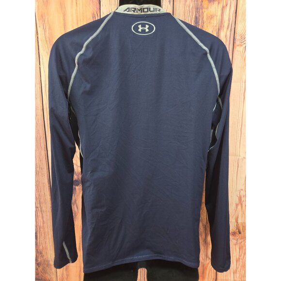 Under Armour Mens HeatGear Compression Shirt XL Navy - Picture 2 of 8